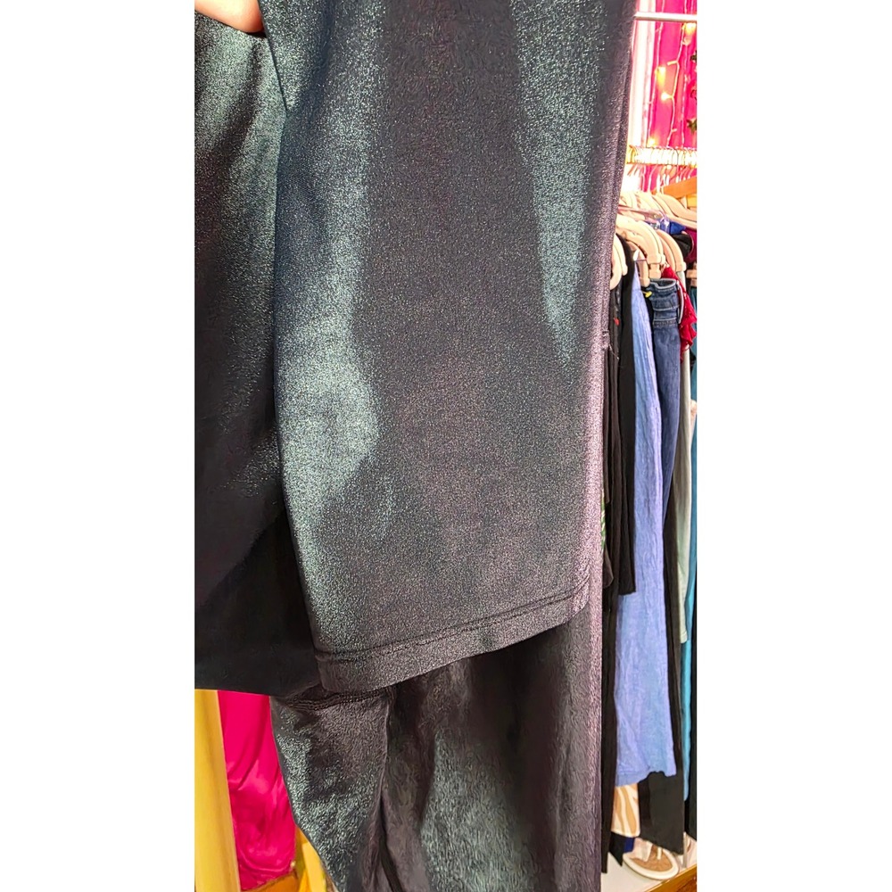 Carbon38 Metallic High Rise Leggings Small Black Shimmer 7/8 Yoga Pants - Picture 6 of 8